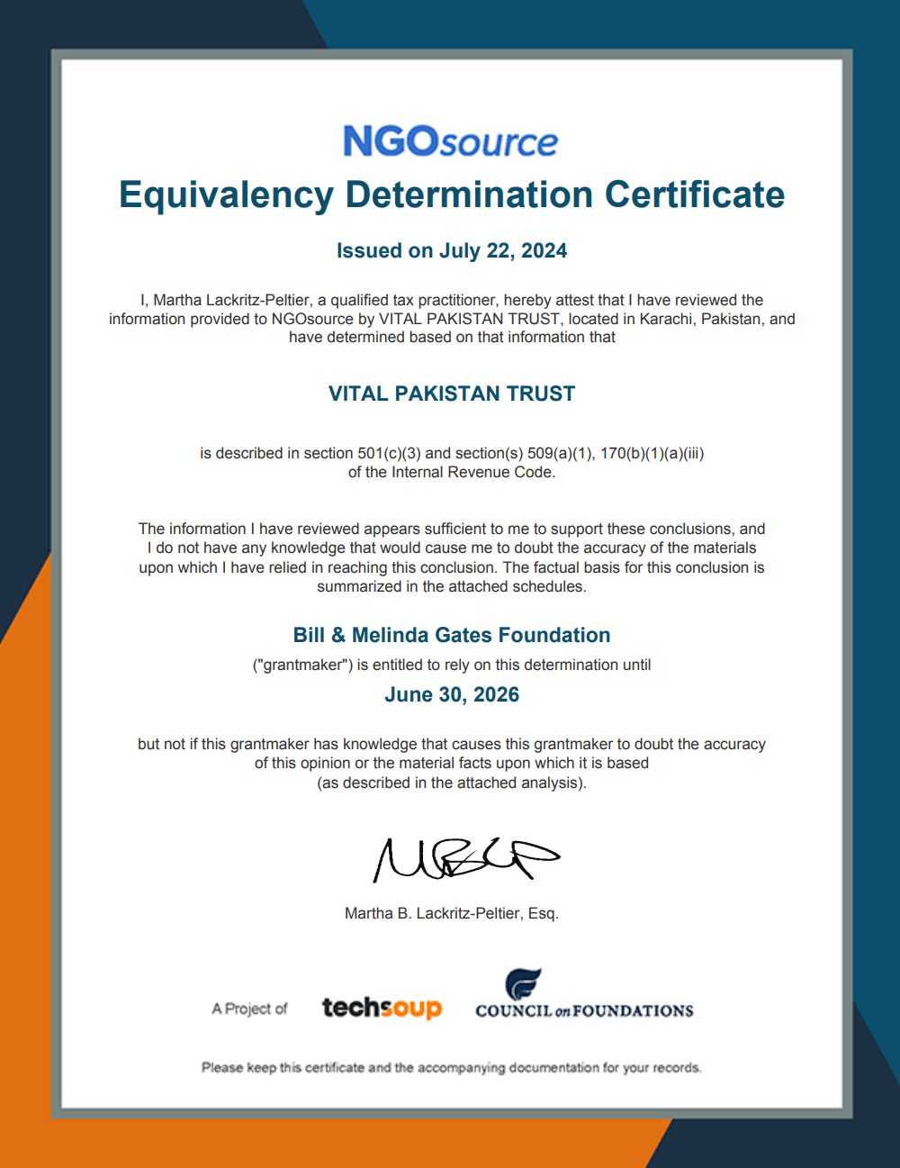 ED Certificate